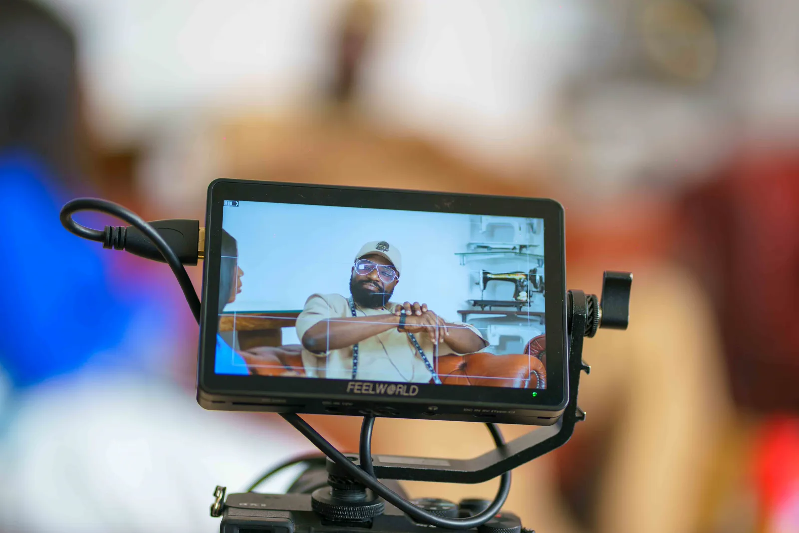 FEELWORLD 4K HDR Camera Field Monitor On Set